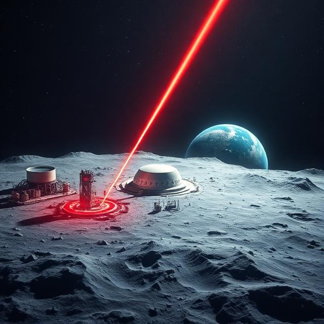 China nuclear power on the moon concept